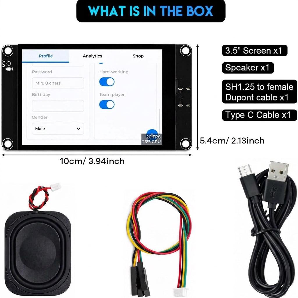Waveshare ESP32-S3-Touch-LCD-3.5 miniature 5