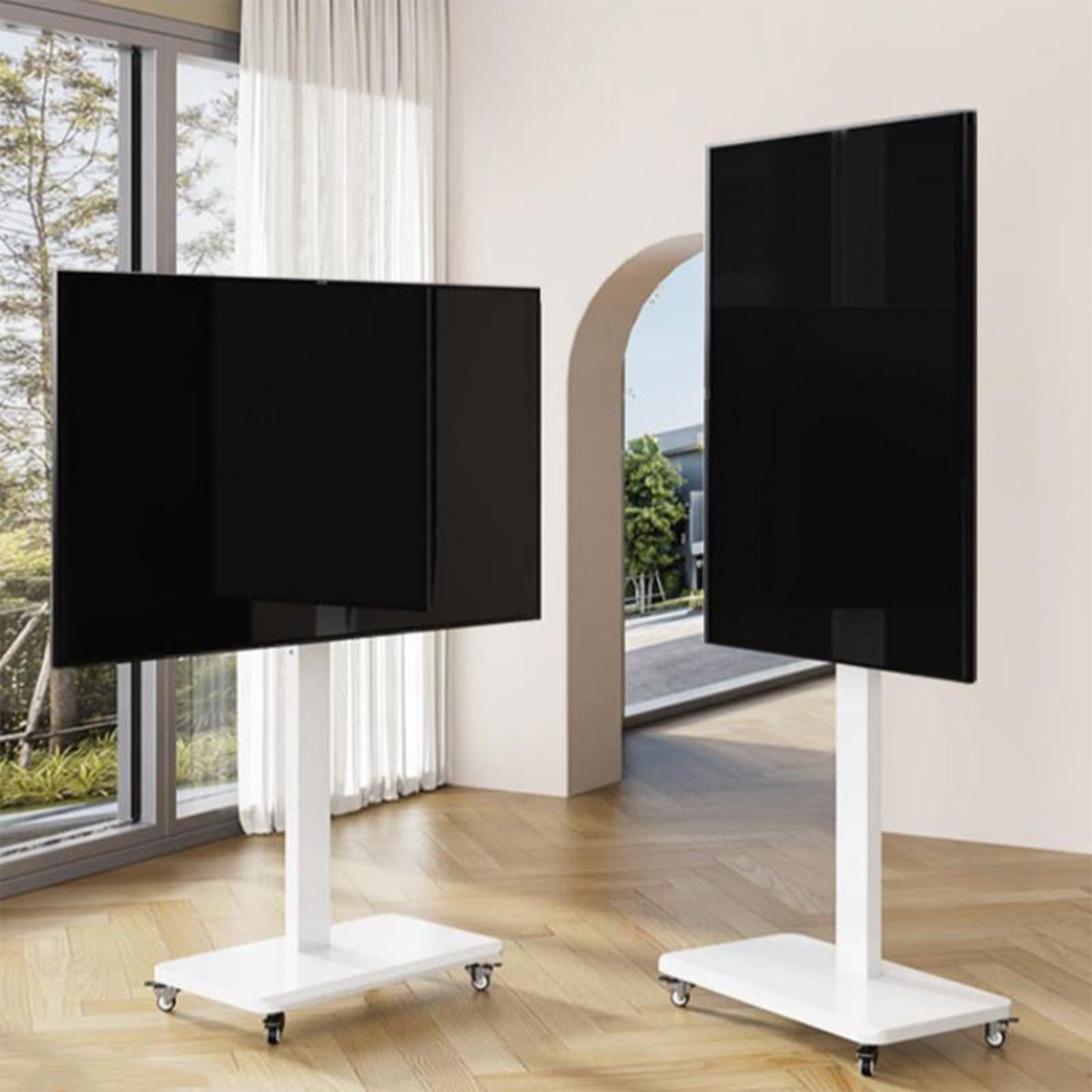 Support TV Mobile sur Roulettes avec Manivelle miniature 2