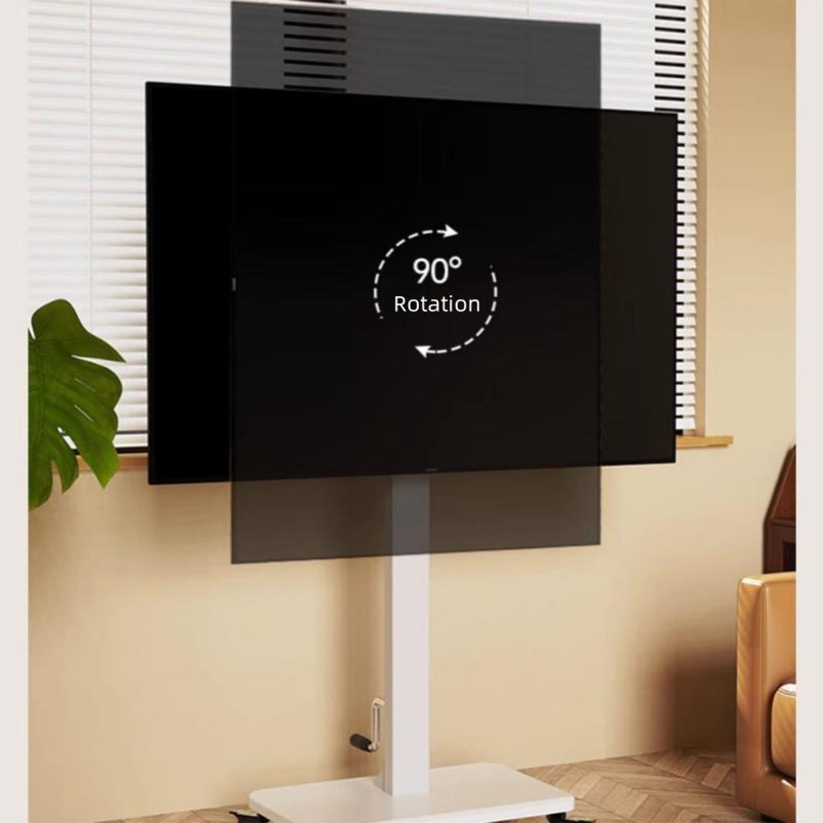 Support TV Mobile sur Roulettes avec Manivelle miniature 5