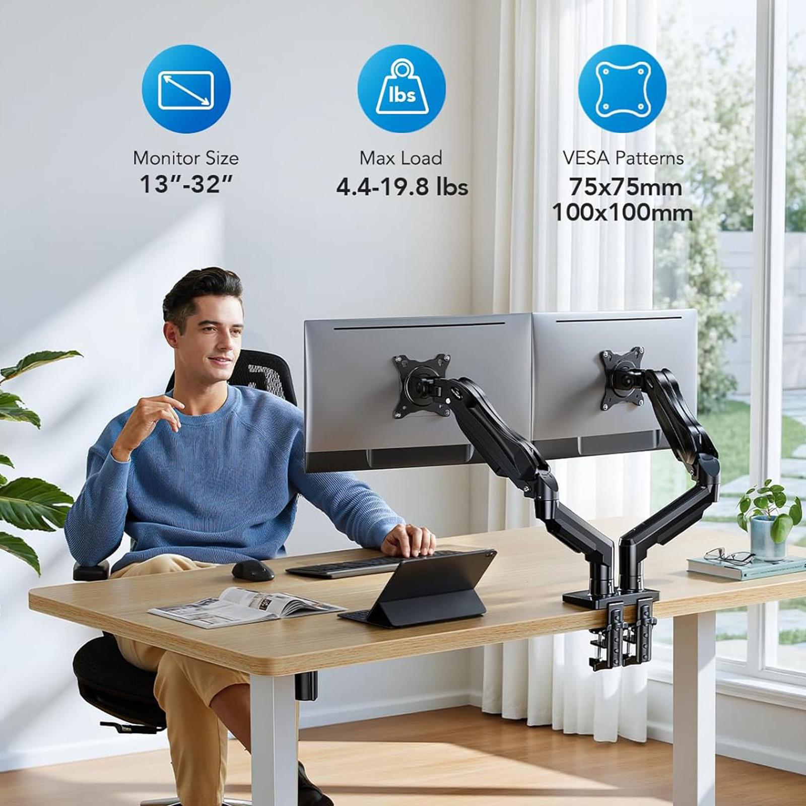 Support Double Écran Bras Articulé VESA miniature 3